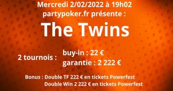 Mercredi 2 février, partypoker voit double avec The Twins !